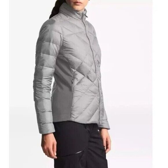 The North Face Gray Lucia Hybrid 550 Fill Goose Down Jacket Puffer - Picture 2 of 15